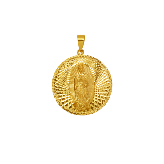14K Gold Virgencita Pendant