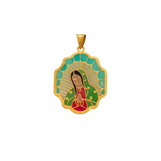 14K Gold Virgencita Pendant