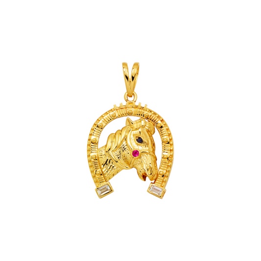 14K Gold Charro Pendant