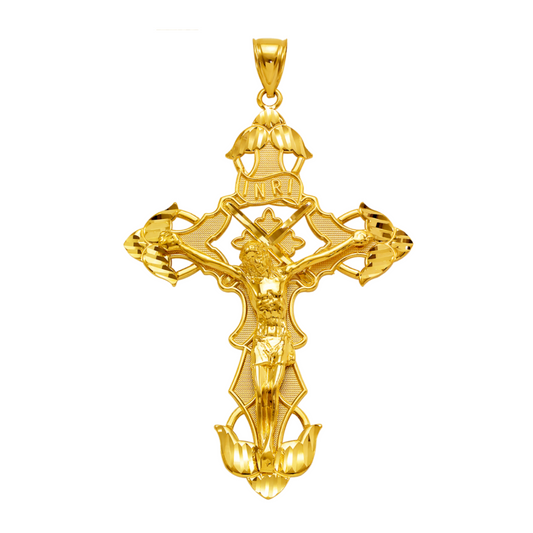 14K Gold Large Cruz Pendant