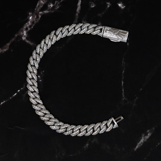 9mm VVS Moissanite "Hecho En Mexico" Cuban Bracelet