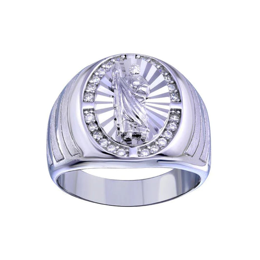 925 Sterling Silver San Judas Singlet Ring