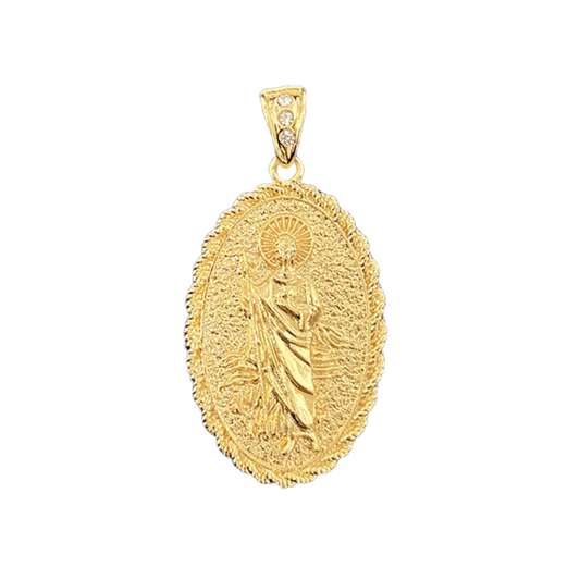 Double Sided San Judas Tadeo/Virgen De Guadalupe Chain