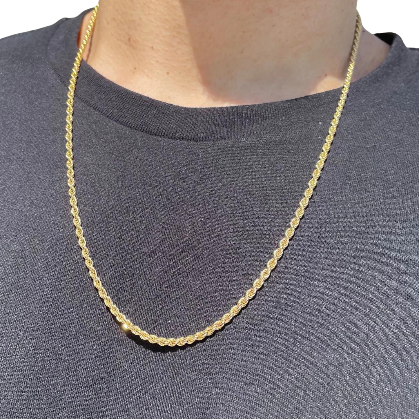 14K Gold Rope Chain 3.2MM (Hollow)