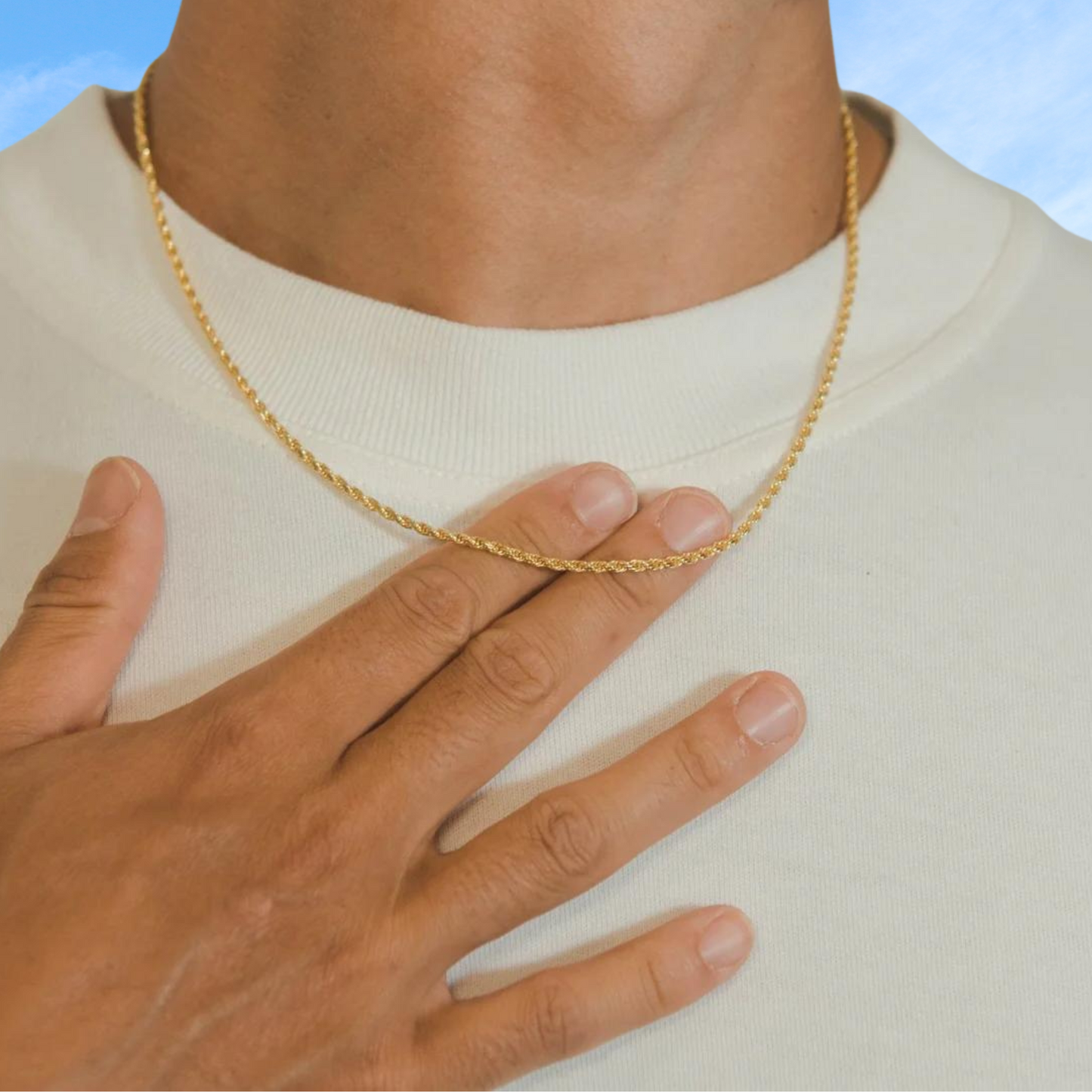 14K Gold Rope Chain 2MM (Hollow)