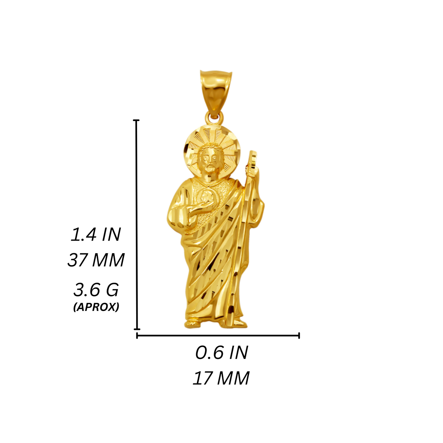 14K Gold San Juditas Pendant