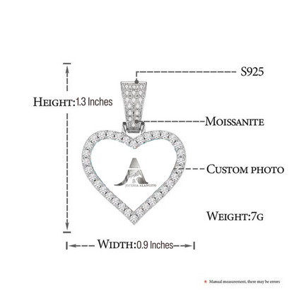 VVS Custom Heart Photo Pendant