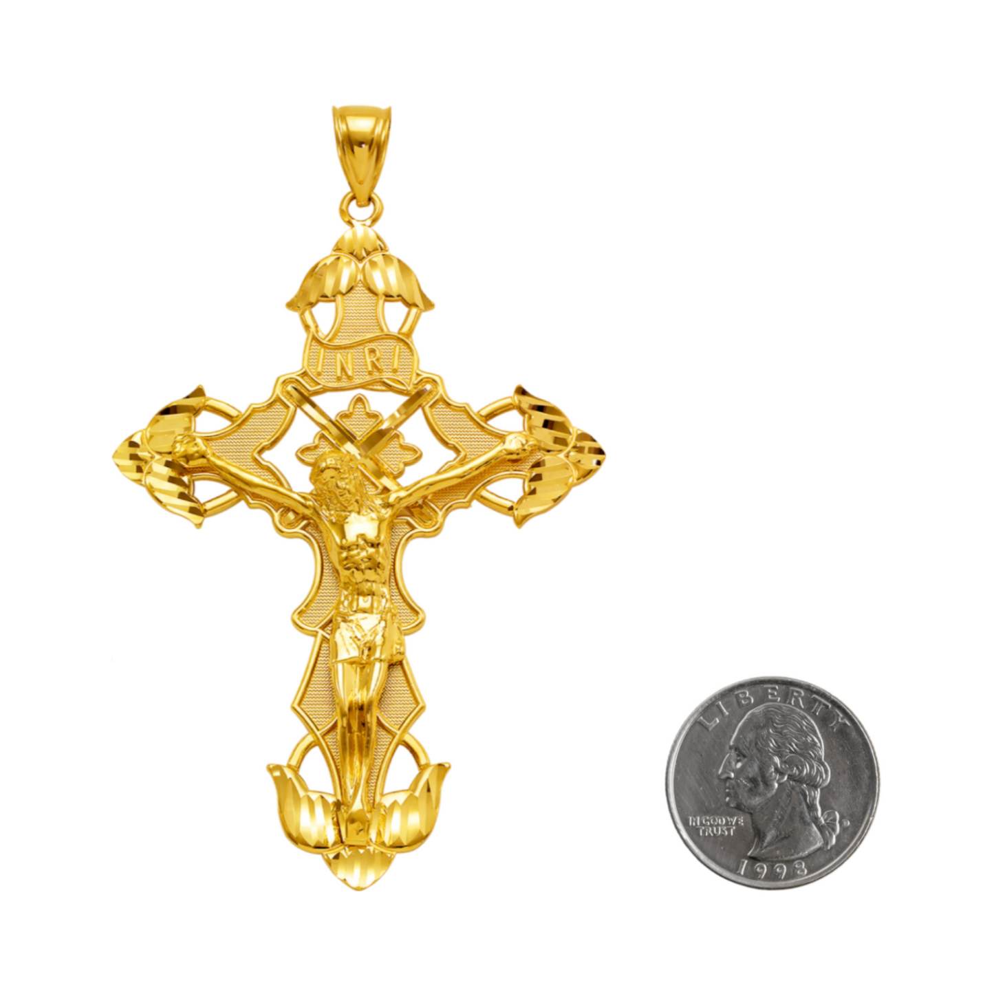 14K Gold Large Cruz Pendant
