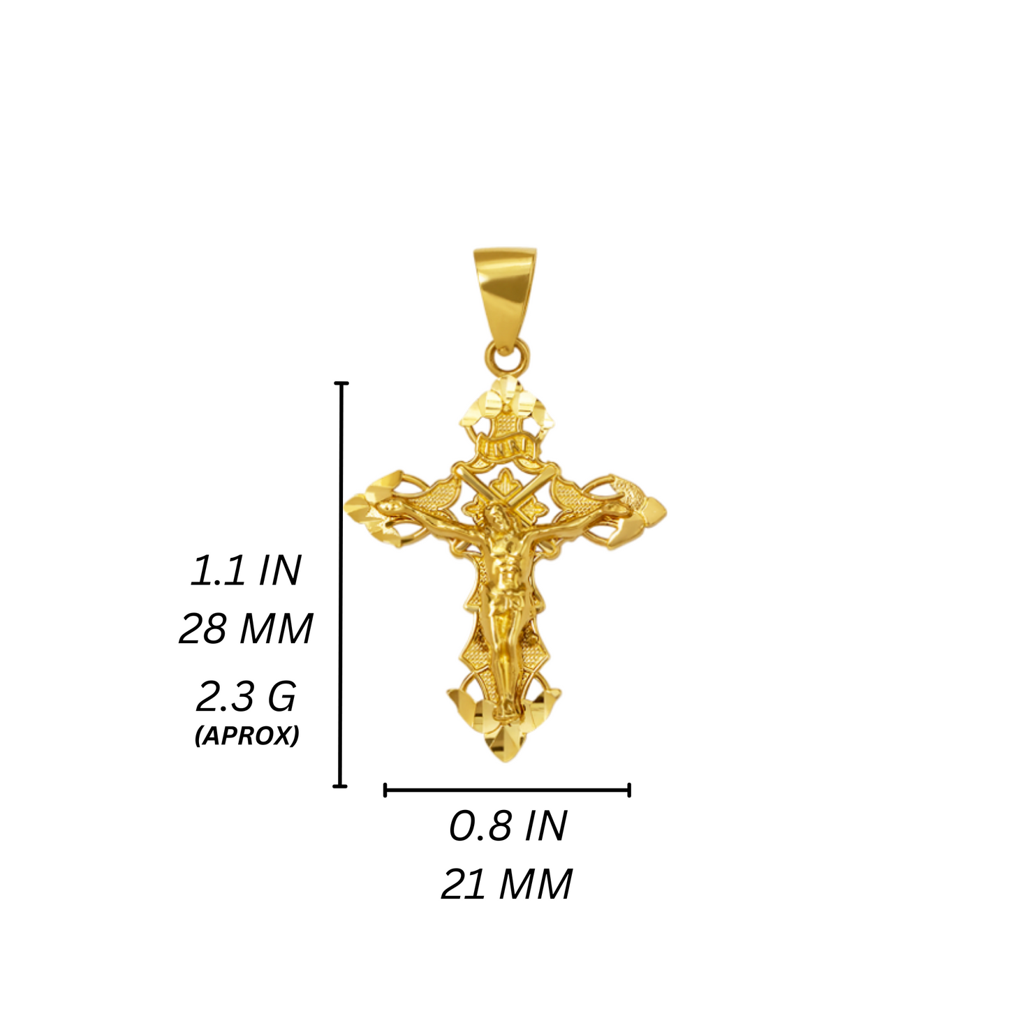14K Gold Cruz Pendant