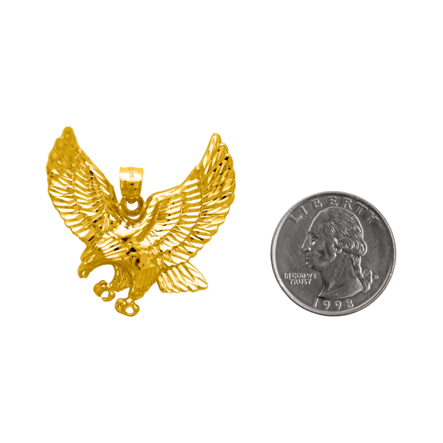 14K Gold Aguila Pendant