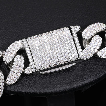 14mm VVS Moissanite Cuban Bracelet
