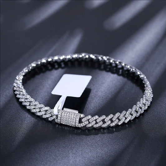 6mm VVS Moissanite Cuban Bracelet