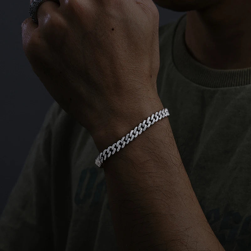 6mm VVS Moissanite Cuban Bracelet