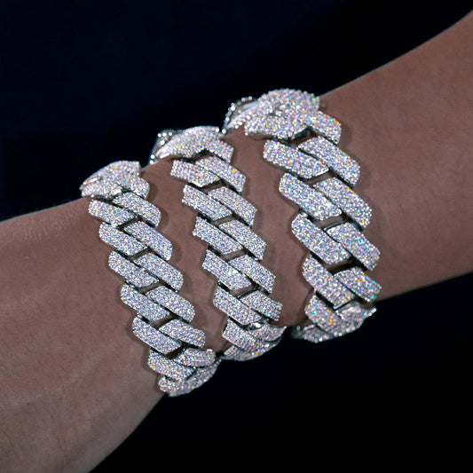 16mm VVS Moissanite Cuban Bracelet