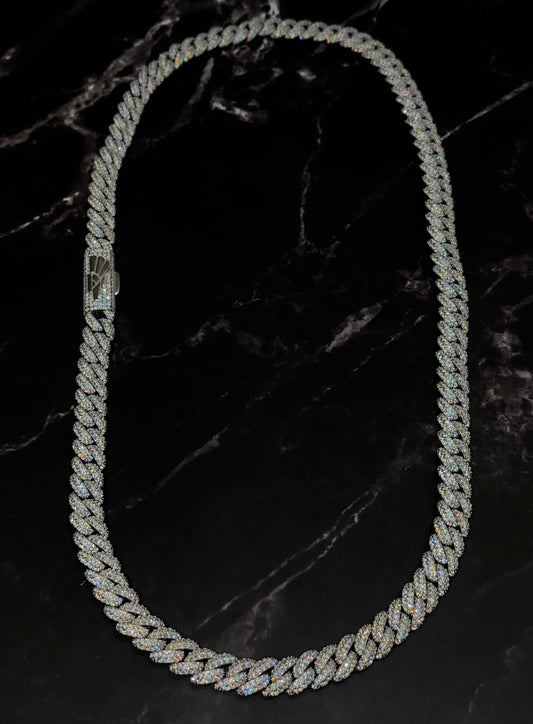 9mm VVS Moissanite "Hecho En Mexico" Cuban Chain
