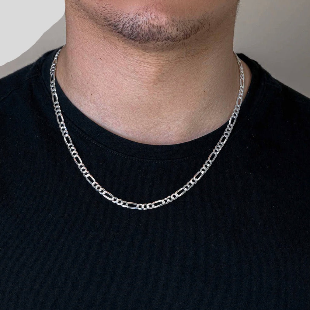 925 Sterling Silver Figaro Chain (5.6MM)