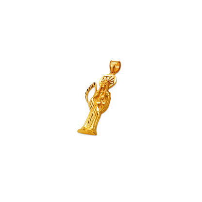14K Gold Santa Muerte Pendant
