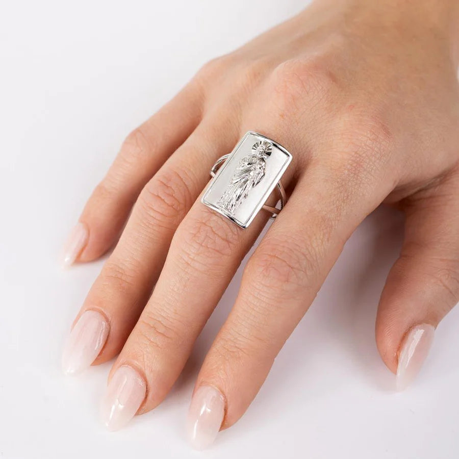 925 Sterling Silver San Juditas Ring