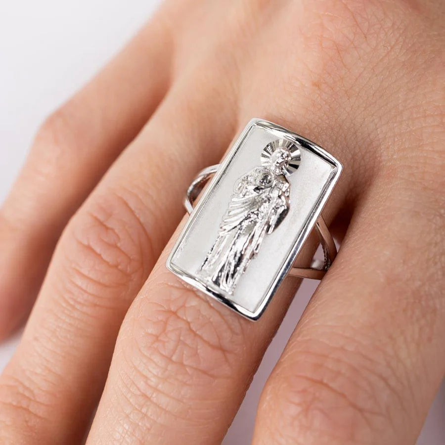 925 Sterling Silver San Juditas Ring