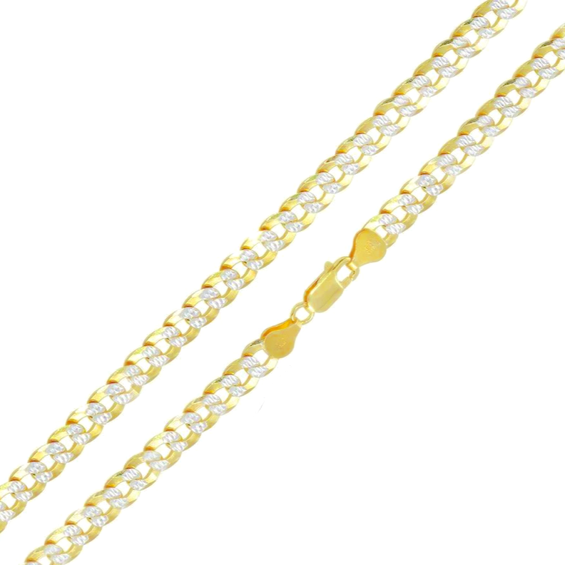 2 Toned DC Curb Link Chain 7.1mm