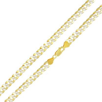 2 Toned DC Curb Link Chain 7.1mm