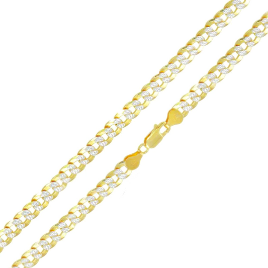 2 Toned DC Curb Link Chain 7.1mm