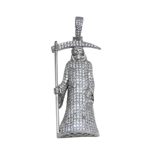 Sterling Silver Santa Muerte Pendant