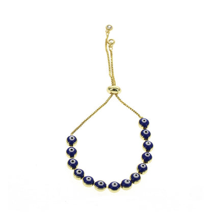 Blue Evil Eye Adjustable Bracelet