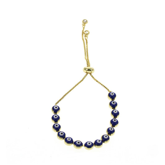 Blue Evil Eye Adjustable Bracelet